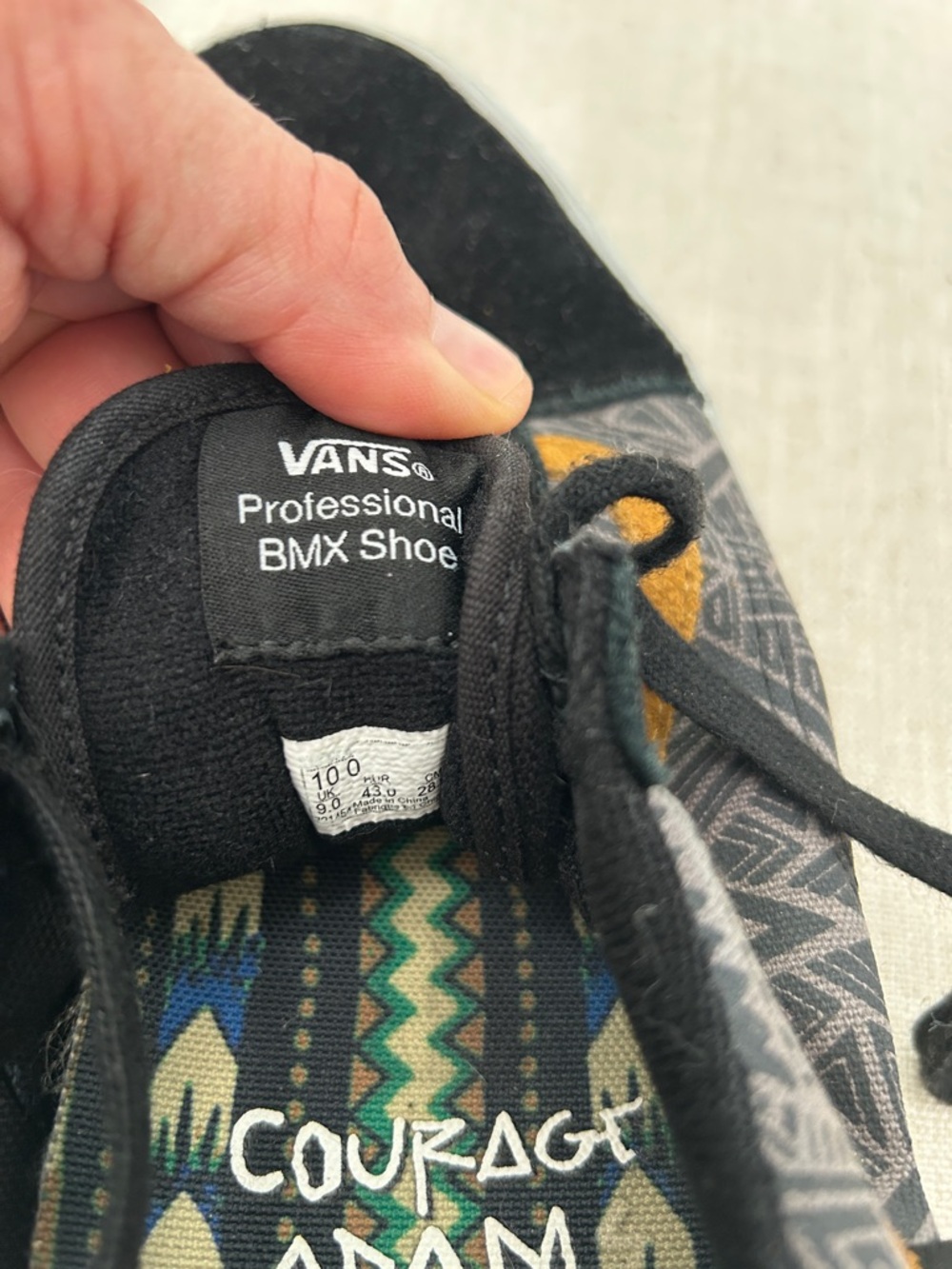 Vans Courage Adams BMX Old Skool Black Brown Men’s Sneakers size 10 - Picture 3 of 12